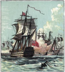 Guerra da Revolução: A batalha do 13º Ano Prairial II (01/06/1794) foi uma batalha naval entre o esquadrão francês comandado por Louis Thomas Villaret de Joyeuse e o exército britânico do Almirante Howe (1726-1799) ao largo de Ouessant. Os britânicos vence