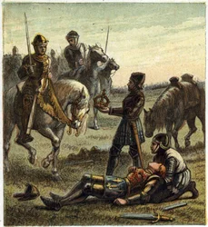 Guerra das Duas Rosas: morte do Rei Ricardo III (1452-1485) durante a Batalha de Bosworth Field, que entre os dias 22/08/1485 Ricardo III e Henrique, Duque de Richmond. Este último recebeu a coroa do rei dechu e tornou-se Henrique VII conhecido como Henriq