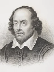 William Shakespeare, da &39;Galeria de Retratos Históricos&39;, publicado em 1880