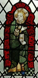Capela da janela Chap-Ed-Confessor que descreve St Edward o Confessor