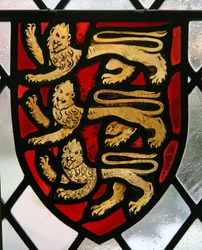 Window Cloisters representando o brasão de armas da Inglaterra