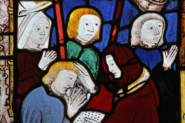Janela Ew retratando os sete sacramentos: penitência