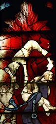 Janela que representa uma cena do Juízo Final (vitral)