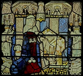 Janela w5 representando um doador - senhora (e cachorro)