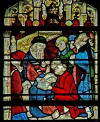 Janela w5 retratando uma cena da vida de St William