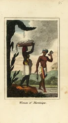 Mulheres da Martinica, Antilhas, Índias Ocidentais