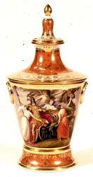 vaso de Worcester pintado por Thomas Baxter, c.1820