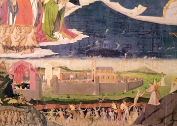 Os condenados no Purgatório, da «Coroação da Virgem», concluída em 1454 (pormenor)