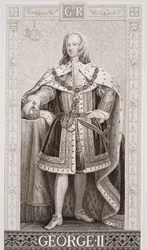 George II (1683-1760) de "Ilustrações da História Escocesa e Inglesa" II