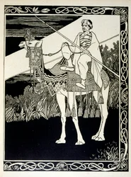 Enak before Gemorrhe (Gomorra), do livro Judá ilustrado por Efraim Moses Lilien (1874-1925). Lilian é considerado o pai da iconografia sionista, criada no estilo Jugendstil (art nouveau alemão). Ele ilustrou