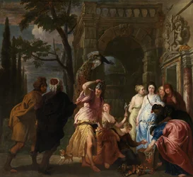 Aquiles e as Filhas de Arquimedes (óleo sobre tela)
