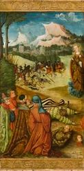 Santa Maria Madalena levantando um cavaleiro morto para confissão, 1519 (óleo sobre painel de carvalho)