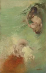 Sereias e ninfas do mar (óleo sobre tela)