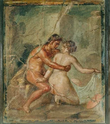 Cena erótica, Pompeia, Itália (fresco)