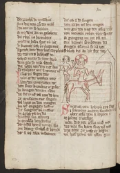Página inteira: texto com desenho a caneta colorida: Entrada em Jerusalém (desenho a caneta colorida)