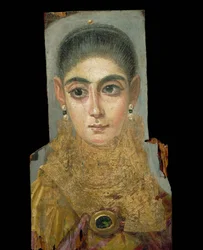 Retrato funerário de uma mulher, de Antinópolis ...