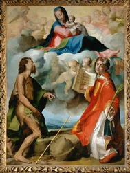 La Vierge glorieuse entre Saint Jean-Baptiste et Saint Etienne - A Virgem gloriosa entre São João Batista e Santo Estêvão ...