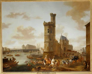 A Torre e a Porte de Nesle em Paris ...
