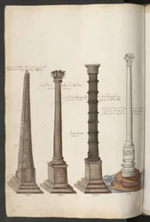 Obelisco e colunas