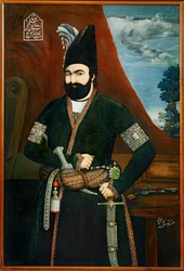 Retrato de Muhammad Shah Qajar, rei da Pérsia ...