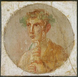 Retrato de um jovem com coroa de louros, de Pompeia