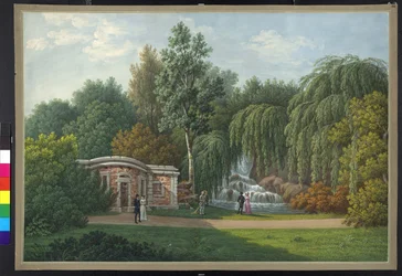 Vista do jardim de Monza