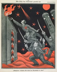 «A progressão de Hitler», ilustração de Simplicissimus