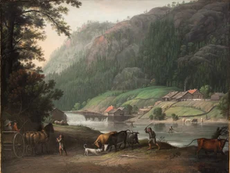 Tistedalen por Frederikshald na Noruega