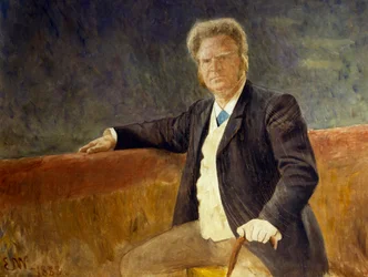 Retrato de Bjorn Bjornson (1859-1942), actor e director de teatro, Pintura de Erik Werenskiold (1855-1938)