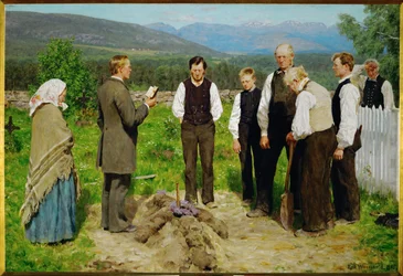 O funeral. 1885 (pintura sobre tela)