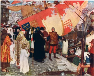 A partida de John e Sebastian Cabot de Bristol em 1497, c1900-1930