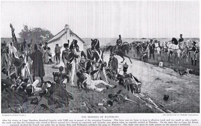 A manhã de Waterloo, ilustração da &39;Hutchinson&39;s Story of the Nation&39;