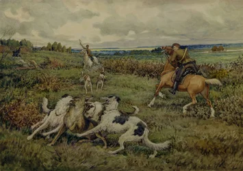 Caçando com Borzois, 1937
