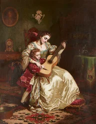 O Primeiro Passo no Romance (óleo sobre tela)