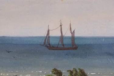 Detalhe do tríptico de um atol, 1871