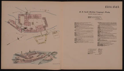 Obras de HB Smith Machine Companys, Smithville, Burlington, Nova Jersey, Pesquisa Geral de Hexamer, 1881