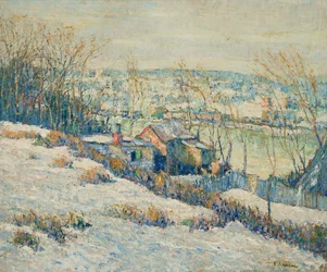 Upper Harlem River-Winter, c.1915 (óleo sobre tela)