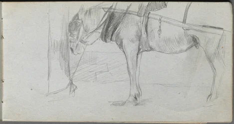 Caderno de desenho, página 06: Estudo de um cavalo.