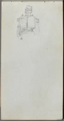 Sketchbook, página 08: Estudo de um soldado por trás