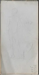 Sketchbook, página 100: Figura nua, perfil