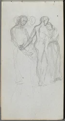Sketchbook, página 10: Figuras abraçando