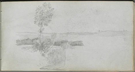 Caderno de desenho, página 28: Estudo da paisagem.