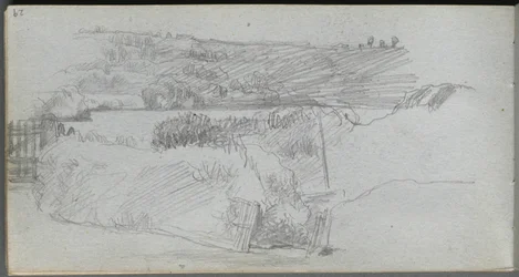 Caderno de desenho, página 29: Estudo da paisagem.