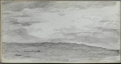 Caderno de desenho, página 34: Estudo da paisagem.