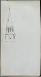 Caderno, página 44: Pináculo da Igreja.