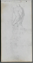 Caderno de desenho, página 51: Estudo de figura.