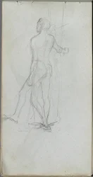 Sketchbook, página 60: Estudo sobre homens nus.