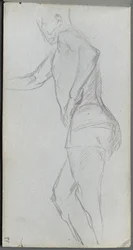 Caderno de desenho, página 87: Estudo de figura.