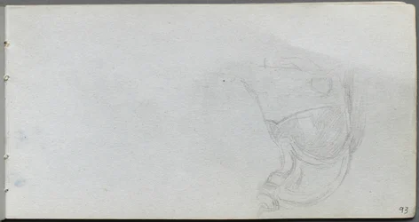 Caderno de desenho, página 93: Estudo de uma sela.