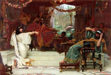 Ester denuncia Hamã ao rei Assuero, 1888
